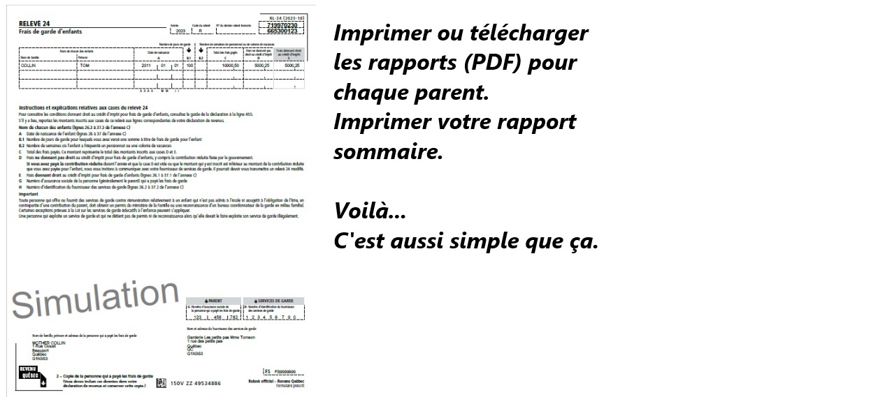 Exemple d'impression de Relevé 24 PDF